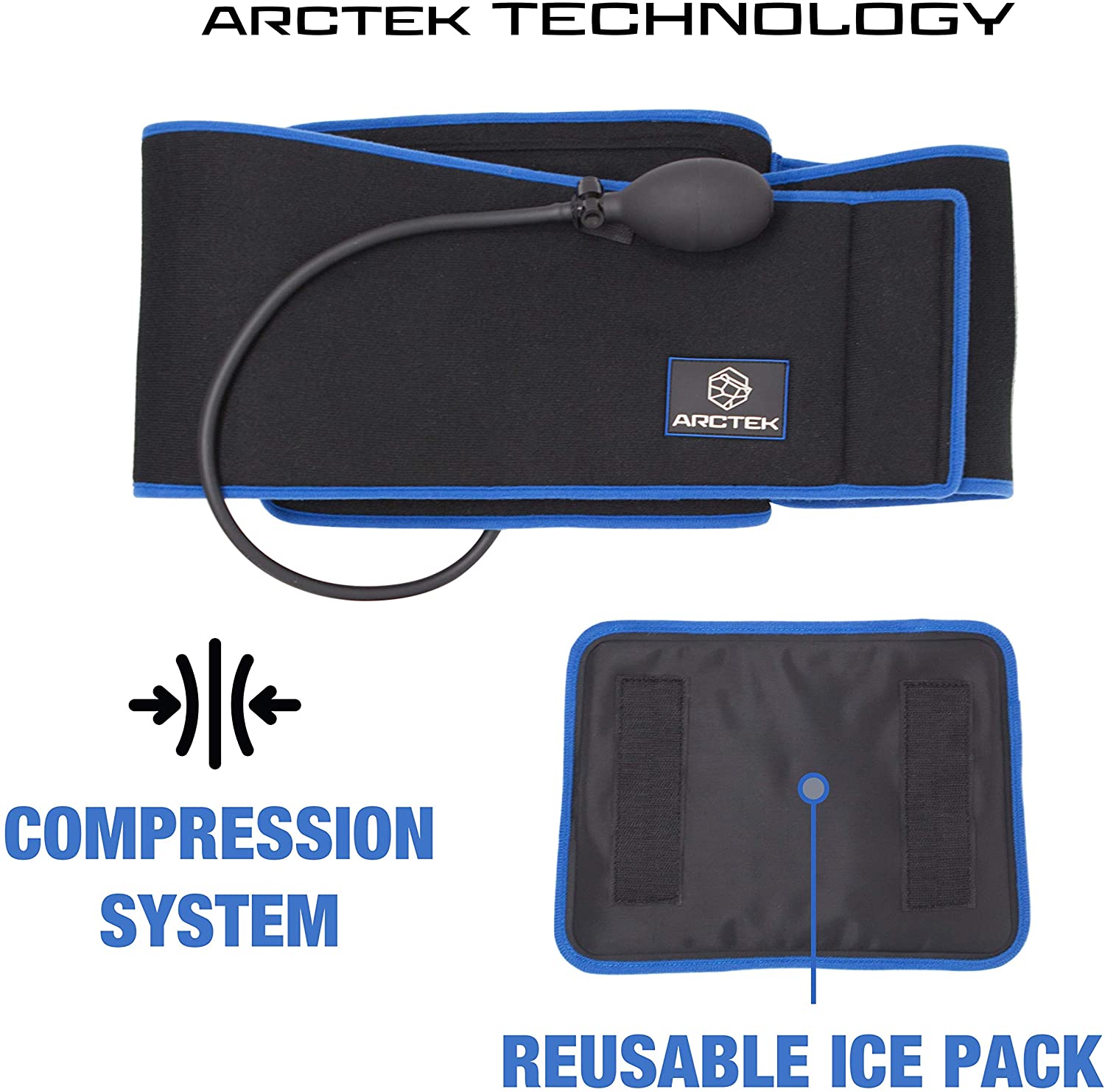Arctek Ice Back Brace with Compression - Immediate Lower Back Pain Rel ...